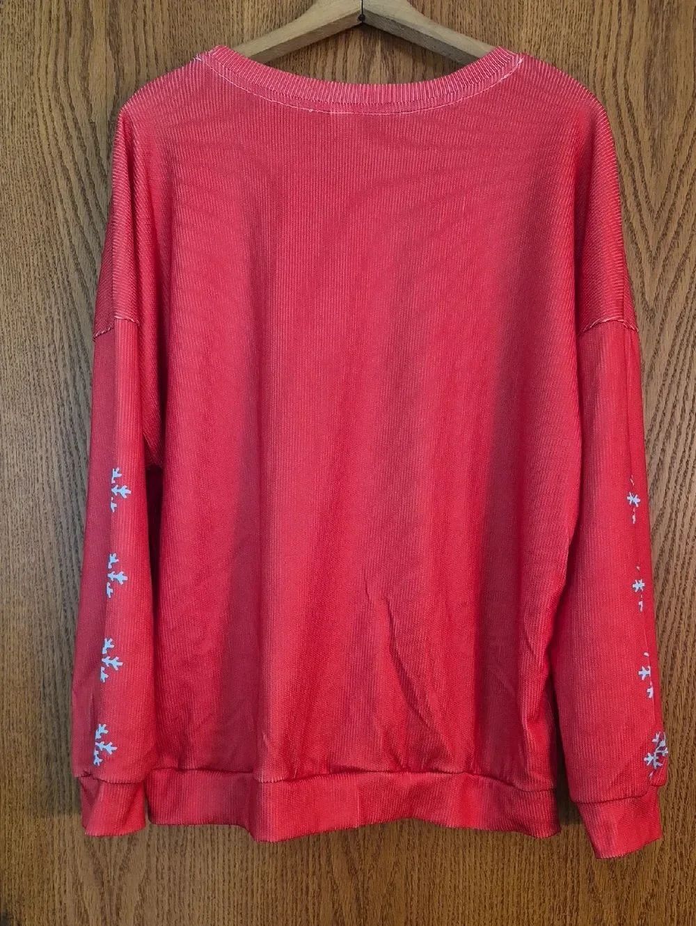 Unbranded Oversized Bright Red Santa Claus Top Sz XXL - Picture 3 of 5